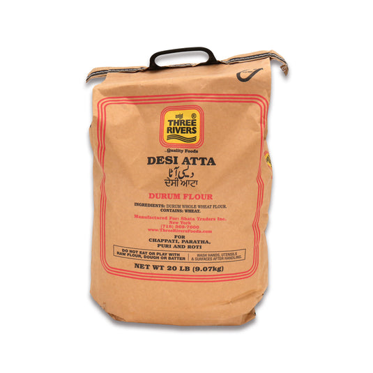 Three Rivers Desi Atta 20 Lb