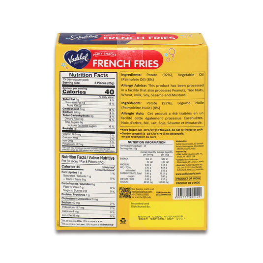 Vadilal French Fries 13.23 Oz