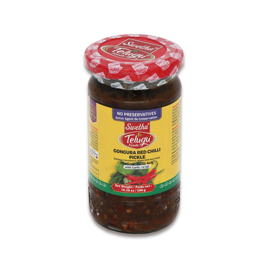 Swetha Telugu Gongura Red Chilli W Garlic 0.66 Lb